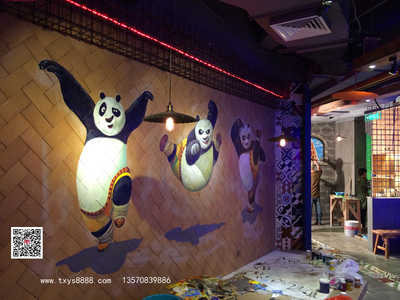 深圳主题餐厅3D壁画