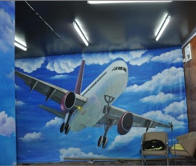   深圳宝安西城雅筑样板房通道3D壁画