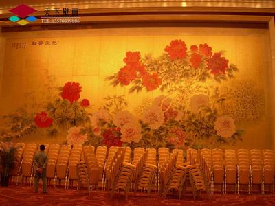 酒店手绘彩绘壁画