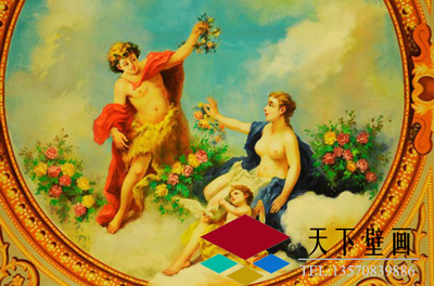 欧式壁画 酒店壁画