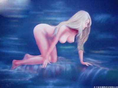 梦幻裸体荧光壁画