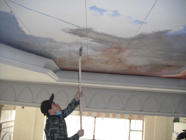 手绘壁画，欧式壁画，公馆别墅壁画