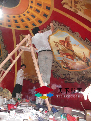 酒店欧式手绘壁画 &nbsp;